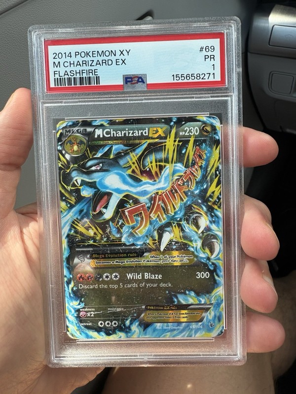 M Charizard EX (X) (Secret) 108/106 Flashfire Holo PSA 1 🔥