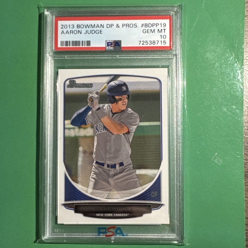 AARON JUDGE 2013 BOWMAN DP & PROS #BDPP19 YANKEES ROOKIE PSA 10
