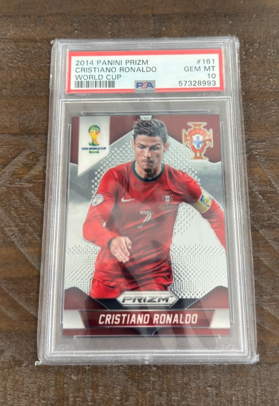 2014 Panini Prizm World Cup Cristiano Ronaldo PSA 10 #161 Portugal Soccer Card