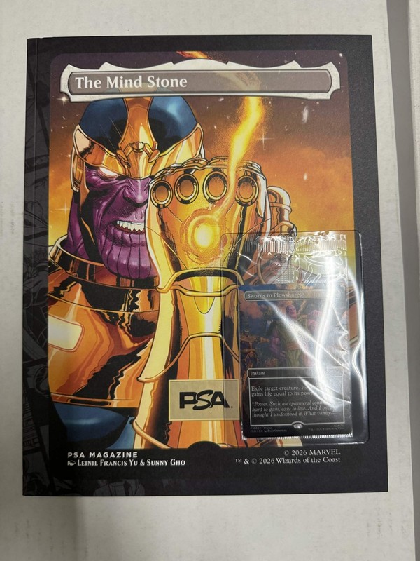 Thanos Swords To Plowshares PSA Promo 0001 - Magic The Gathering - With Magazine