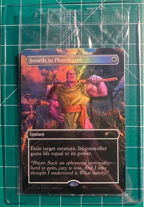 THANOS Magic the Gathering PSA Magazine Promo Swords to Plowshares Marvel