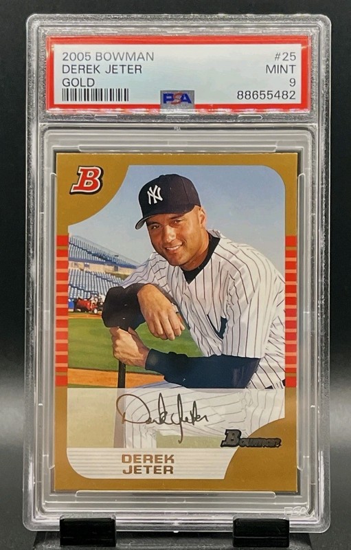 2005 Bowman Gold DEREK JETER PSA 9 YANKEES HOF CAPTAIN SP 🔥