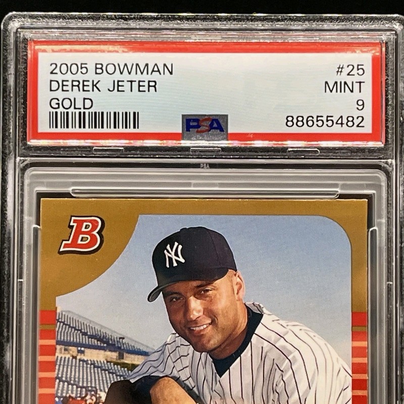 2005 Bowman Gold DEREK JETER PSA 9 YANKEES HOF CAPTAIN SP 🔥 view 2