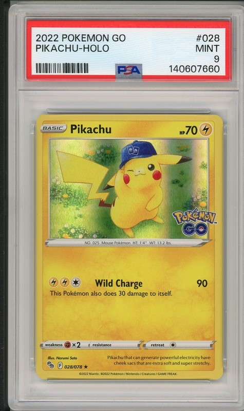 2022 Pokemon Go Pikachu Holo #028 PSA 9