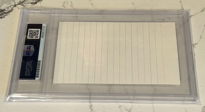 PSA Authenticated Johnny Unitas Autographed Index Card. BEAUTIFUL Auto! view 2