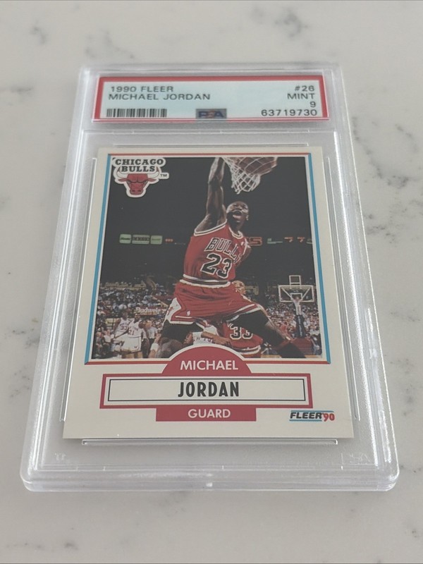1990 Fleer #26 Michael Jordan Chicago Bulls HOF PSA 9 MINT