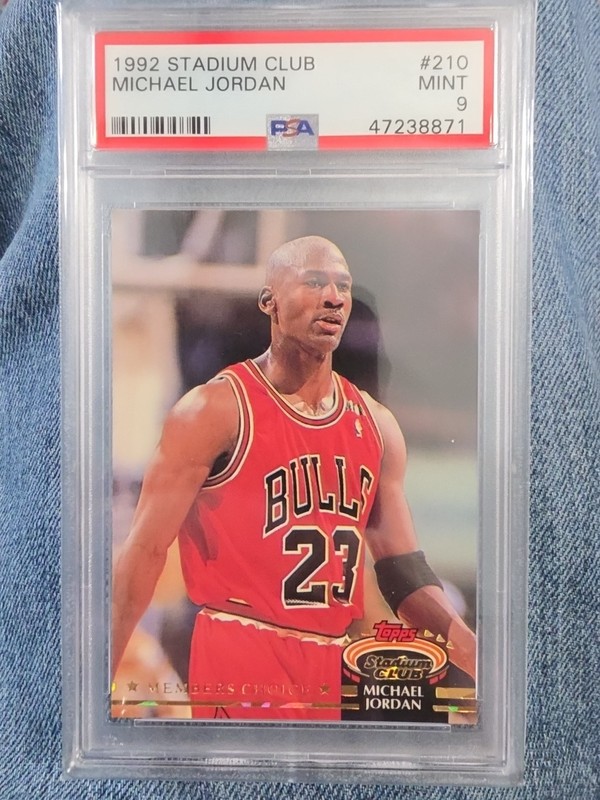 1992-93 Topps Stadium Club #210 Michael Jordan PSA 9 - Members Choice