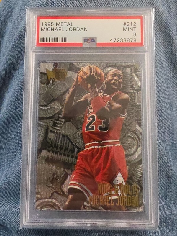1995-96 Fleer Metal - Nuts & Bolts Michael Jordan #212 PSA 9