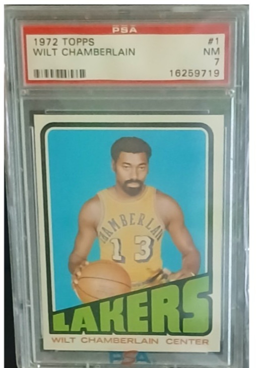 1972 Topps Wilt Chamberlain #1 PSA 7