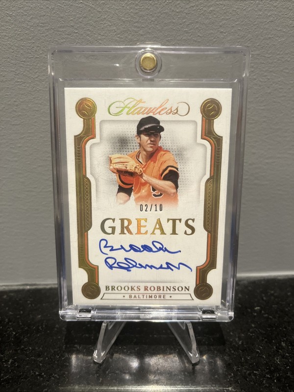 Brooks Robinson 2022 Panini Flawless Greats Auto /10 Orioles