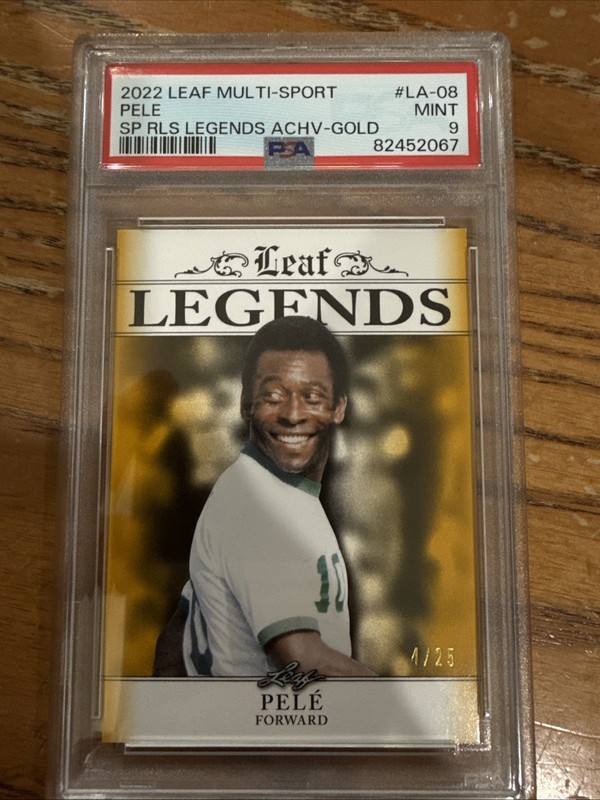 2022 Leaf Multi Sport - Pele - Legends Gold /25 - PSA 9