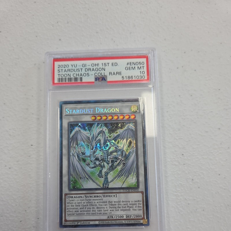 YU-GI-OH! STARDUST DRAGON 1ST EDITION Collector's rare TOCH-EN050 PSA 10 GEM