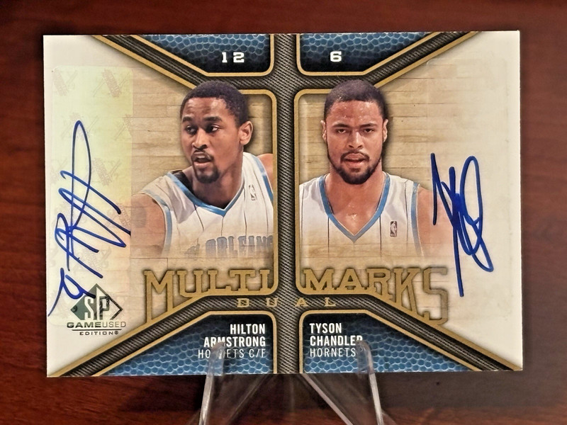 2009-10 SP Game Used Multi Marks Dual Hilton Armstrong Tyson Chandler Auto
