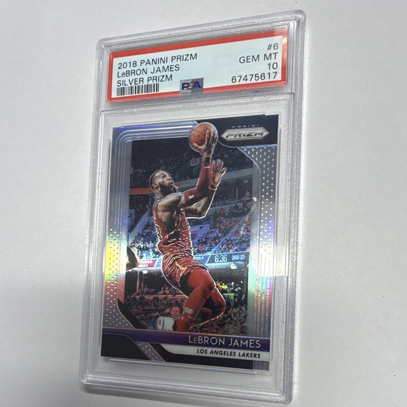 Panini Prizm 2018 LeBron James #6 Silver Prizm PSA 10 Los Angeles Lakers
