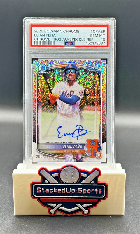 2025 Bowman Chrome - ELIAN PENA 1st Prospect Auto #CPA-EP Speckle /299 PSA 10
