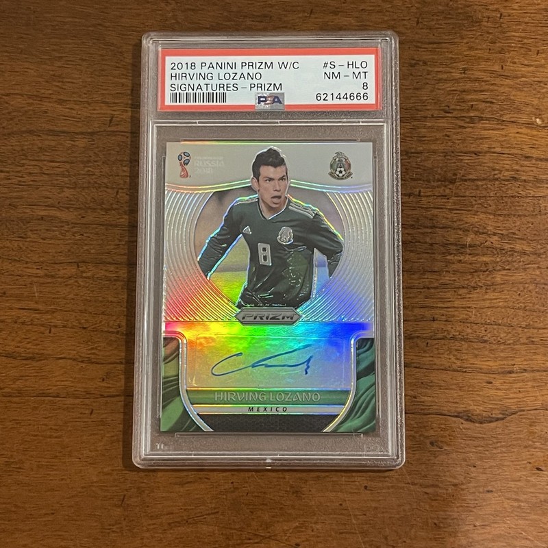 2018 Panini Prizm World Cup Auto Hirving Lozano #S-HLO Silver Prizm  /25 PSA 8