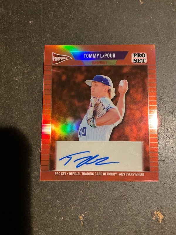 2026 Leaf Pro Set Baseball Tommy LaPour Mini Prospect Auto #1/1 TCU Horned Frogs