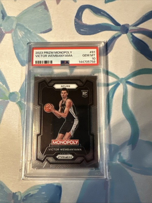 2023-24 Panini Prizm Monopoly Rookie Victor Wembanyama #81 PSA 10 Spurs