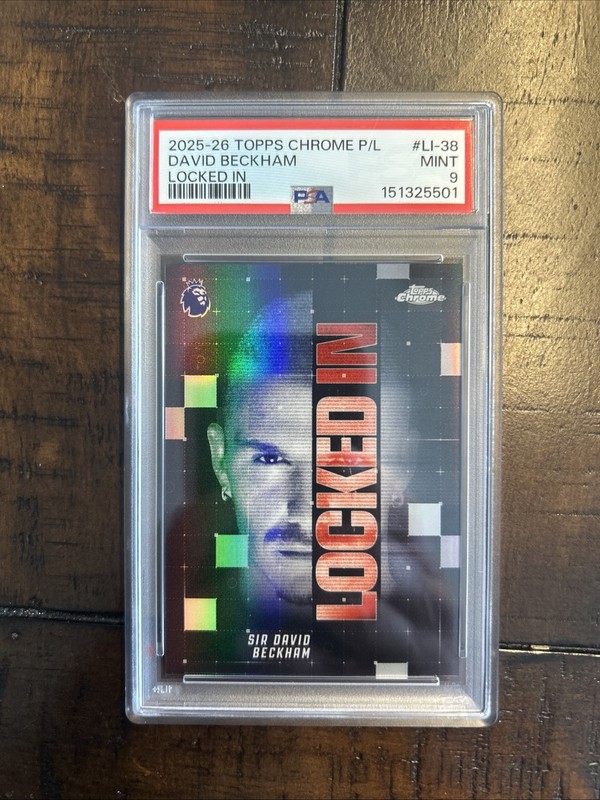 2025 Topps Chrome Premier League Sir David Beckham Locked In #LI-38 PSA 9 POP 2