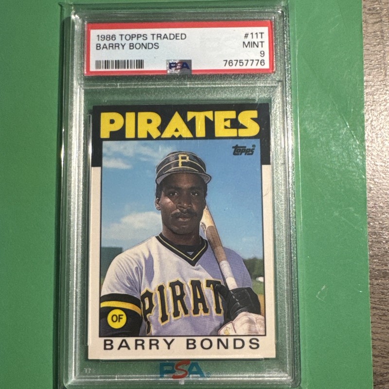1986 Topps Traded #11T Barry Bonds ROOKIE RC PSA 9