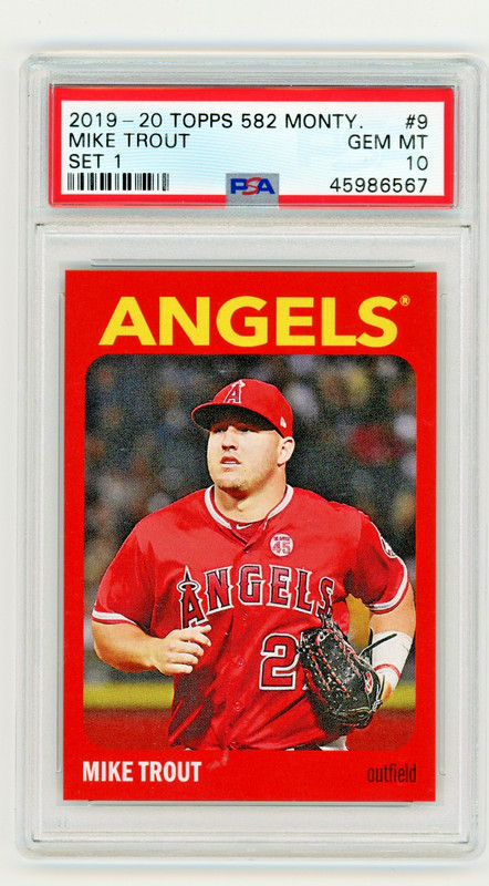 2019-20 Mike Trout Topps Monty Set 1 Montgomery #9 Gem Mint PSA 10