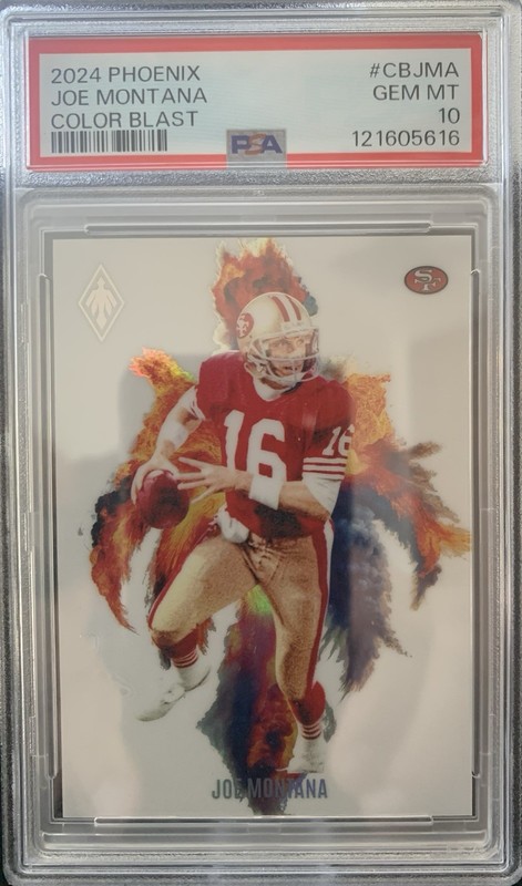 🔥2024 Panini Phoenix Color Blast Joe Montana San Francisco 49ers HOF PSA 10🏈