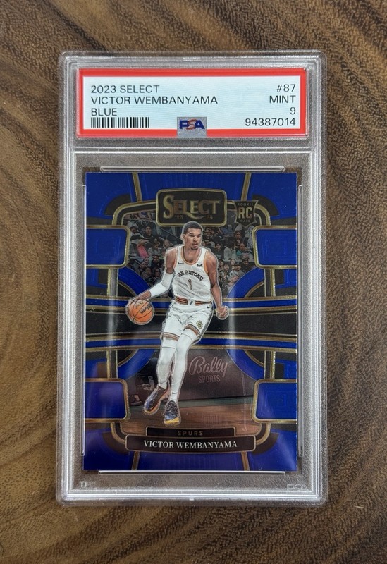 2023 PANINI SELECT BLUE #87 VICTOR WEMBANYAMA PSA 9