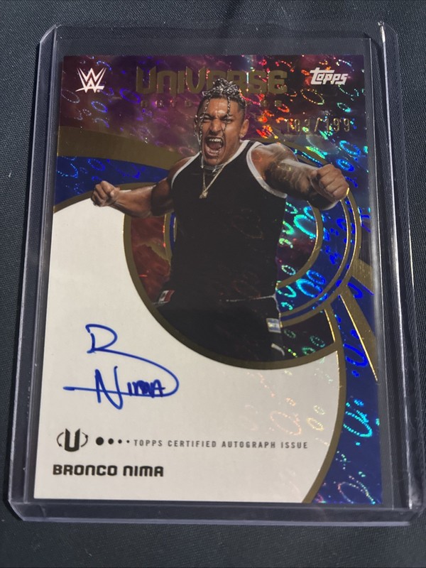 2025 Topps WWE Universe #UNA-BNI Bronco Nima Universe ON-CARD AUTO /199