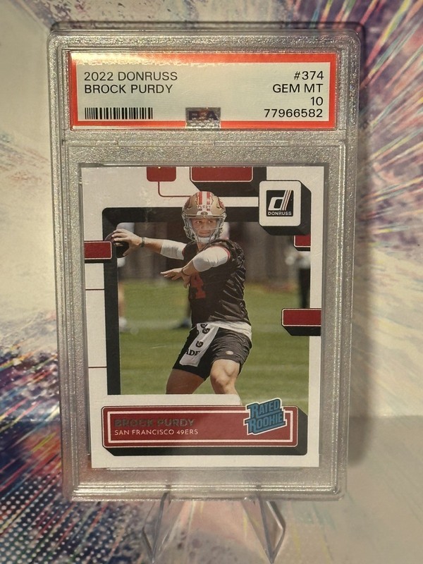2022 Panini Donruss - Rated Rookie Brock Purdy #374 (RC) PSA 10