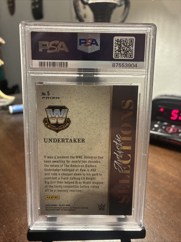 WWE 2023 Panini Select Undertaker Artistic Selections PSA Gem Mint 10 SSP view 2