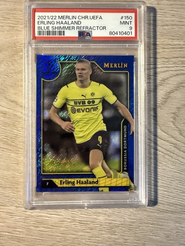 2021-22 Topps Merlin  Uefa Club Competitions - Erling Haaland PSA 9 /75
