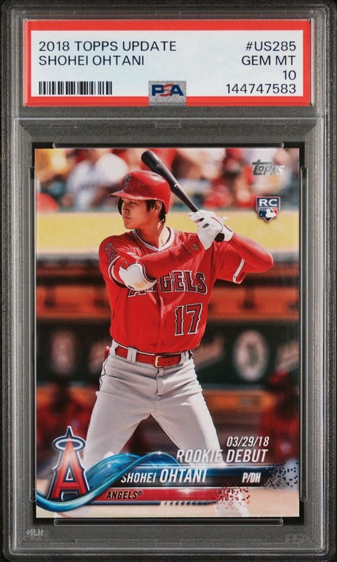 2018 Topps Shohei Ohtani Rookie #US285 PSA 10