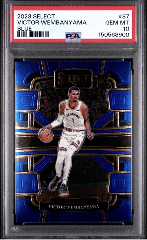 Victor Wembanyama 2023-24 Panini Select  Blue Concourse RC PSA 10 Spurs Rookie