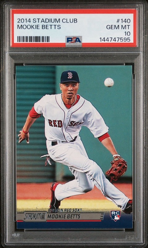 2014 Stadium Club Mookie Betts Rookie #140 PSA 10
