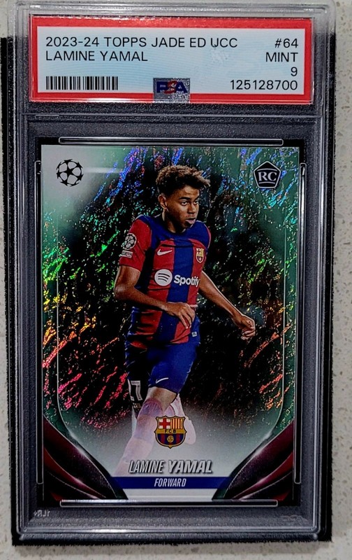 2023-24 Topps UEFA Jade Edition Lamine Yamal RC Rookie #64 PSA 9 MINT