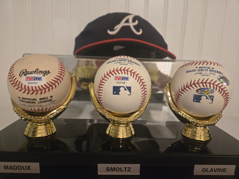 Maddux-Glavine-Smoltz Autographed Baseballs PSA/DNA  view 2