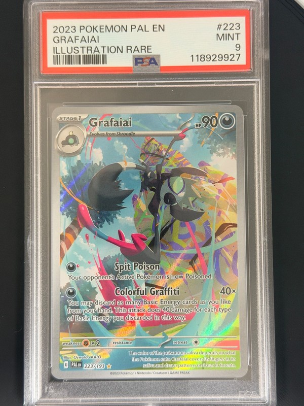 2023 POKEMON PAL EN-PALDEA EVOLVED ILLUSTRATION RARE #223 GRAFAIAI PSA 9