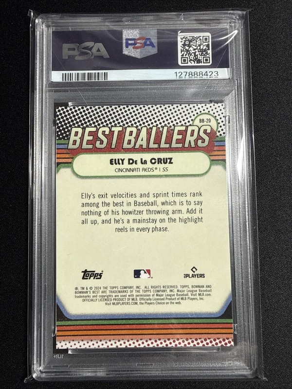 2024 Bowman's Best Elly De La Cruz Best Ballers Rookie PSA 10 view 2