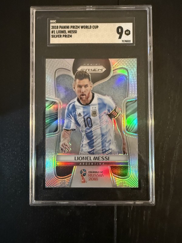2018 Panini Prizm World Cup Lionel Messi Silver #1 Argentina SGC 9