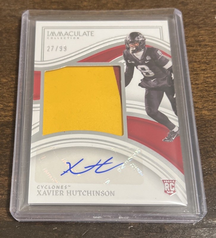 2023 Panini Immaculate Collegiate - Rookie Patch Auto Xavier Hutchinson 27/99 RC