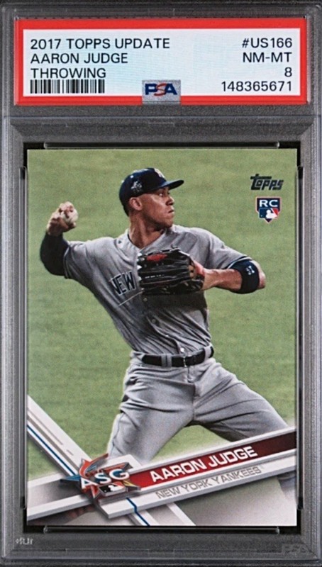 2017 Topps Update Aaron Judge RC #US 166 PSA 8 Throwing