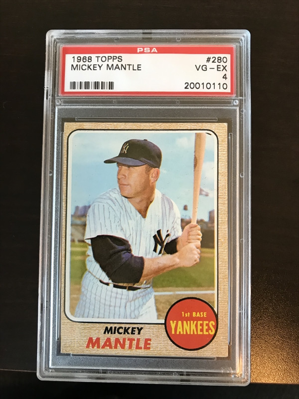 1968 Topps Mickey Mantle #280 Psa 4