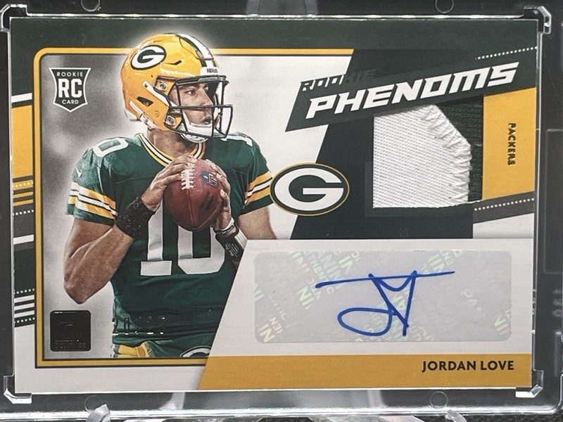 2020 Jordan Love Donruss Rookie Phenoms Jersey Prime Patch #20/25 Auto Autograph
