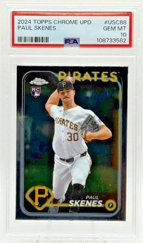 Paul Skenes 2024 Topps Chrome Update #USC88 Rookie PSA 10 RC Pittsburgh Pirates