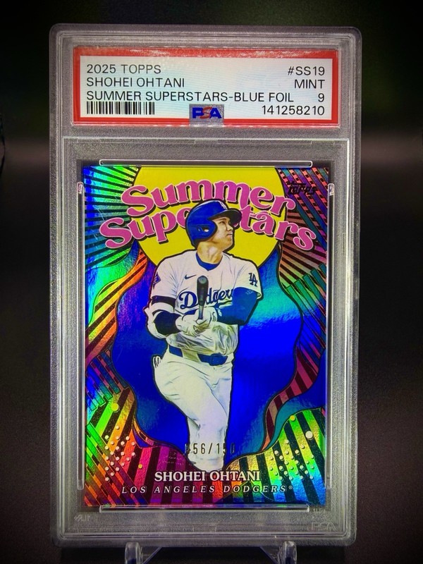 ⚾️🔥2025 Topps Shohei Ohtani Summer Superstars Blue /150 PSA 9 Only 1 ⬆️ 🔥⚾️