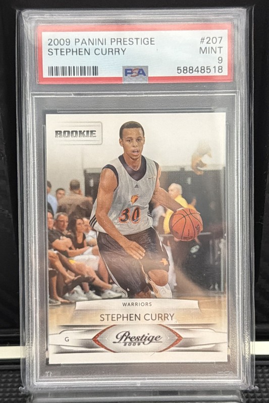 Stephen Curry Golden State Warriors Panini Prestige PSA 9 Mint Rookie Card # 207