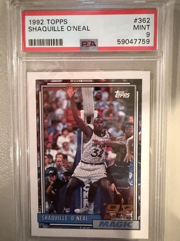 1992-93 Topps Shaquille O'Neal #362 (RC) PSA 9