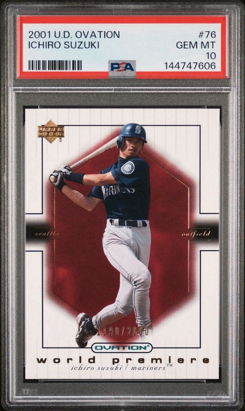 2001 Upper Deck Ovation Ichiro Suzuki Rookie /2000 #76 PSA 10