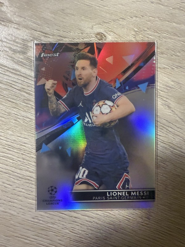2022 LIONEL MESSI TOPPS FINEST UEFA CHAMPIONS LEAGUE REFRACTOR