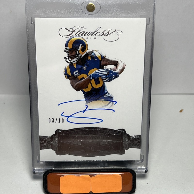 2016 Panini Flawless Todd Gurley II On Card Auto #’d 3/10 SSP
